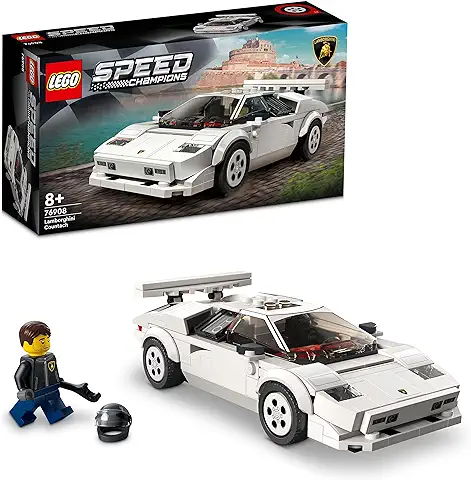 LEGO 76908 Speed Champion Lamborghini Countach, Réplica de Coche de Carreras, Deportivo de Juguete para Niños a Partir de 8 Años, Colección 2022  