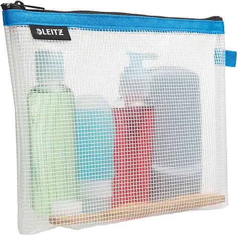 Leitz WOW Funda de Viaje para Cosméticos, Impermeable, Bolsa de Aseo, Perfecta para Viajes, 24x17x3 cm - Azul  