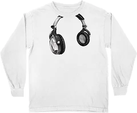 Lepni.me Camiseta para Niños Regalo de DJ para los Amantes de la Música Música Retro, Electrónica, Auriculares Imprimir  