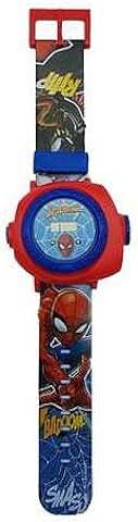 Lexibook Reloj Correa Ajustable Pantalla Digital con 20 Proyecciones de Spider-Man-para Niños-Rojo y Azul Lexibook Reloj Correa Ajustable Pantalla Digital con 20 Proyecciones de Spider-Man-para Niños-Rojo y Azul