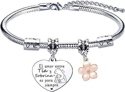 LKJHGF Pulsera Tía y Sobrina Regalo Tía y Sobrina Regalo Mejor Tía Regalo de Tía a Sobrina Regalo para una tía Regalo Cumpleaños  