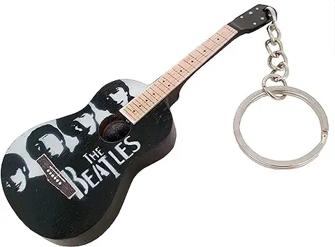 LLAVERO MADERA GUITARRA THE BEATLES EGK-0894 REGALO MUSICAL ROCKMUSIC  