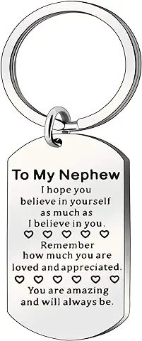 Llaveros de Sobrino de Cumpleaños, Aniversario, Regalo de Graduación de Sobrino de tía Tío, Llavero de Sobrino Llaveros de Sobrino de Cumpleaños, Aniversario, Regalo de Graduación de Sobrino de tía Tío, Llavero de Sobrino