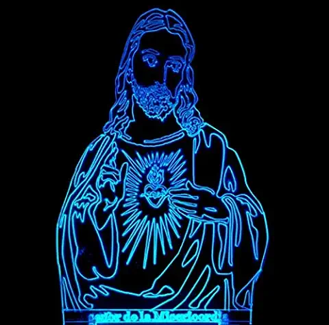 Lámpara de Jesucristo 3D Luz de Noche Creativa 3D para Decoración de Dormitorio, Lámpara de mesa LED de 7 Colores Regalos para Cristianos Lámpara de Jesucristo 3D Luz de Noche Creativa 3D para Decoración de Dormitorio, Lámpara de mesa LED de 7 Colores Regalos para Cristianos