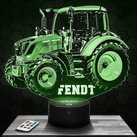 Lámpara de Noche Tractor Agrícola Fend Decoración Colección en Miniatura 1:32. Idea de Regalo para Hombre, Objeto Tractor Agrícola Fend, Decoración de Cuarto.Regalo Navidad para Hombre TOP  