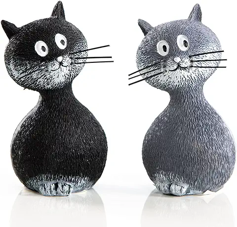 Logbuch-Verlag 2 Figuras de Gatos Pequeños gris + Negro 9 cm – Figuras de Animales para Colocar de pie – Figuras de gato como Regalo Decorativo Logbuch-Verlag 2 Figuras de Gatos Pequeños gris + Negro 9 cm – Figuras de Animales para Colocar de pie – Figuras de gato como Regalo Decorativo