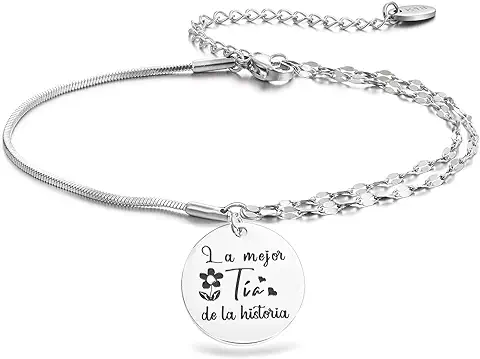 LParkin Pulsera Tía de Sobrina La Mejor tía de la Historia Pulseras Regalos para Tías LParkin Pulsera Tía de Sobrina La Mejor tía de la Historia Pulseras Regalos para Tías