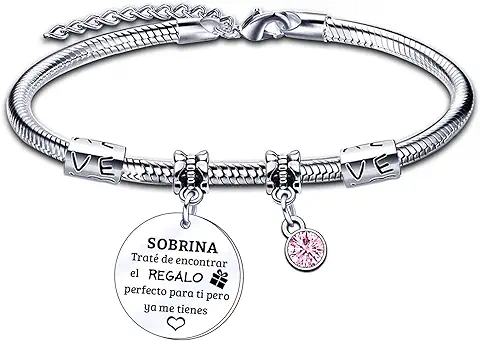 LUODAN Regalo Sobrina,Regalo Pulsera para Sobrina,Pulsera para Mujer, Regalos de Cumpleaños Navidad Familiares, Pulsera para Sobrina LUODAN Regalo Sobrina,Regalo Pulsera para Sobrina,Pulsera para Mujer, Regalos de Cumpleaños Navidad Familiares, Pulsera para Sobrina