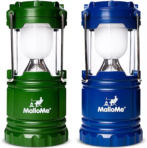 MalloMe Linterna LED - Luz Camping - Lampara Camping - Faroles De Mano - Luz Portatil Para Emergencia y Huracanes, Lampara LED Recargable Batteria, Linterna Camping (Recargable Baterías No Iincluidas)  