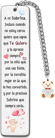 Marcadores De Libros Sobrina Regalo De Cumpleaños Personalizado Marcador De Metal Inspirador a La Graduación De La Universidad Lindo Recuerdo Navidad Motivacional Marcador De Acero Inoxidable Fomentar Marcadores De Libros Sobrina Regalo De Cumpleaños Personalizado Marcador De Metal Inspirador a La Graduación De La Universidad Lindo Recuerdo Navidad Motivacional Marcador De Acero Inoxidable Fomentar