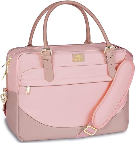 MATEIN MaletíN PortáTil Mujer 15.6 Pulgadas, Grande Bolso Ordenador Portatil Crossbody Bolso con Bandolera Antirrobo Fundas Ordenador para Trabaja Negocios Universidad Colegio Viaje, Rosa MATEIN MaletíN PortáTil Mujer 15.6 Pulgadas, Grande Bolso Ordenador Portatil Crossbody Bolso con Bandolera Antirrobo Fundas Ordenador para Trabaja Negocios Universidad Colegio Viaje, Rosa
