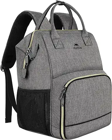 MATEIN Mochila Portatil Almuerzo, Mochila de Picnic de 17" para Mujer y Hombre con Compartimiento Enfriador Aislado, Bolsa de Almuerzo Resistente al Agua para los Hombres Negocios Escuela, Gris MATEIN Mochila Portatil Almuerzo, Mochila de Picnic de 17" para Mujer y Hombre con Compartimiento Enfriador Aislado, Bolsa de Almuerzo Resistente al Agua para los Hombres Negocios Escuela, Gris