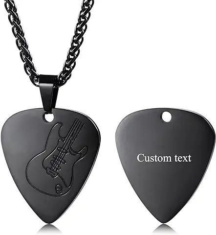 MeMeDIY Collar Personalizado de Rock and Roll para Hombre Collares de Música Personalizados para Hombres y Mujeres Joyería Fresca de Acero Inoxidable  