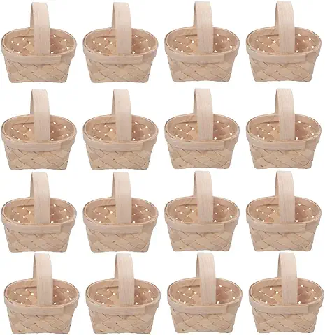 Mini Cesta de Mimbre para Frutas y Verduras, 12 Piezas Maceta de Madera Cesta de Picnic, Mini Cestas Tejidas, Maceta de Madera Picnic Cesta de Comestibles, para del Hogar, Fiestas, Jardín Decoración Mini Cesta de Mimbre para Frutas y Verduras, 12 Piezas Maceta de Madera Cesta de Picnic, Mini Cestas Tejidas, Maceta de Madera Picnic Cesta de Comestibles, para del Hogar, Fiestas, Jardín Decoración