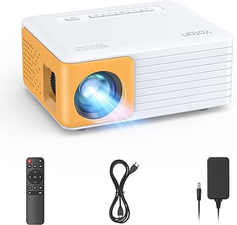 Mini Proyector Portátil - Soporta Full HD 1080P, Yoton Y3 Proyector Compatible con Móviles, Teléfonos, PC, PS5 y Xbox, Entradas USB, HDMI, SD, AV, Ideal para Niños como Regalo  