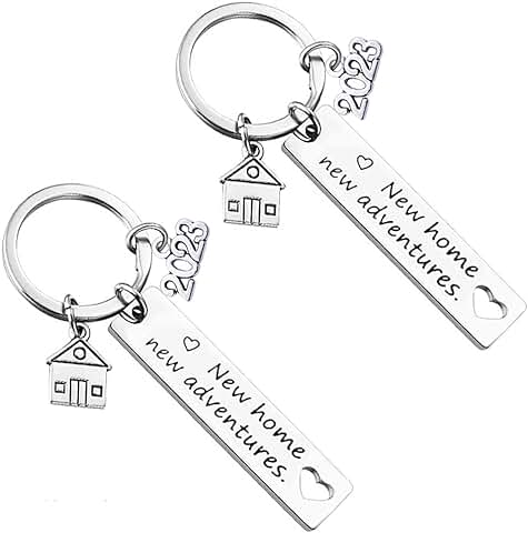 MIZT 2023 Llaveros Colgante de casa de Pareja, 2 Piezas Nuevo Hogar Llavero de Nuevas Aventuras Regalo de Inauguración de la casa Nuevo Propietario Llavero de Hogar Primer Regalo de Hogar para Esposo MIZT 2023 Llaveros Colgante de casa de Pareja, 2 Piezas Nuevo Hogar Llavero de Nuevas Aventuras Regalo de Inauguración de la casa Nuevo Propietario Llavero de Hogar Primer Regalo de Hogar para Esposo