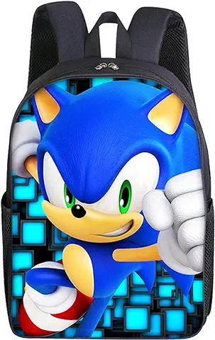 Mochila Infantiles Sonic the Hedgehog, Mochila Niño Sonic, Mochilas Escolares Sonic, Impermeable, para Chico Niña Chica Preescolar Primaria Guardería  