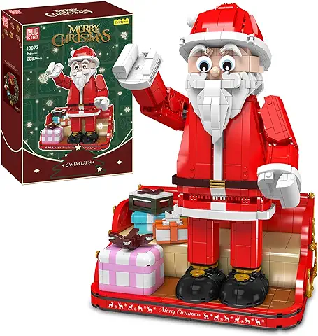 Mould King 10072 Modelo de Bloques de Construcción de Papá Noel, 2087 Piezas Navidad kit Bloques de Construcción Regalo para Navidad para Niñas y Niños  