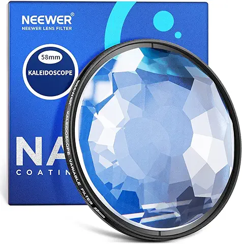 NEEWER 58mm Filtro de Lente de Prisma de Caleidoscopio, Filtro de Efecto de Vidrio de Cristal de Prisma para Fotografía con Múltiple Refracción y Número Variable de Sujetos Fotográficos  