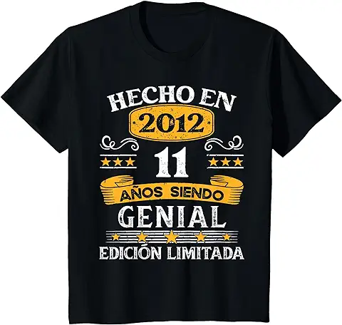 Niños 11 Años Cumpleaños Regalo Niño Hecho En 2012 Hecho En 2012 Camiseta Niños 11 Años Cumpleaños Regalo Niño Hecho En 2012 Hecho En 2012 Camiseta
