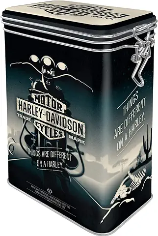 Nostalgic-Art Caja de Café Retro Harley-Davidson – Different – Idea de Regalo para Amantes as Motos, Lata con Tapa Aromática, Diseño Vintage, 1,3 l  