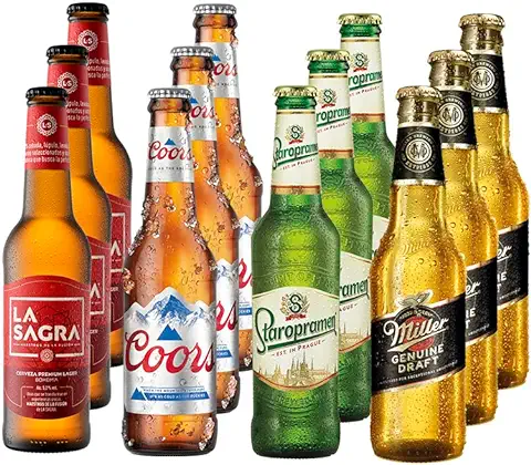 Pack Cerveza Lagers del Mundo - Pack Degustación de 12 Botellas de 330 ml - Total: 3960 ml  