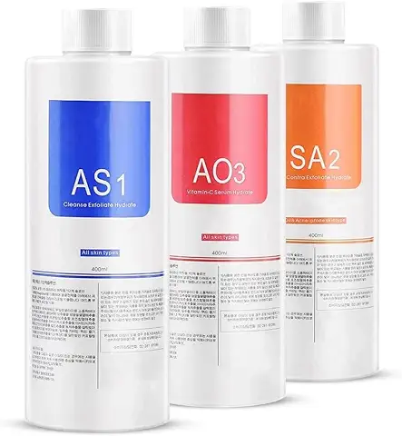Peeling Solution Cuidado de la Piel Dermoabrasión Suero de Limpieza Facial con AO3 SA2 AS1 Solución para Máquina de Belleza de Oxígeno de Hidrógeno  