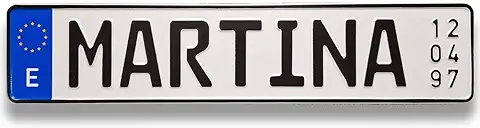 Placa de Identificación con Fecha de Nacimiento, Placa de Matrícula en Relieve Personalizable, ya Sea Cumpleaños o Bautizo (negro) Placa de Identificación con Fecha de Nacimiento, Placa de Matrícula en Relieve Personalizable, ya Sea Cumpleaños o Bautizo (negro)