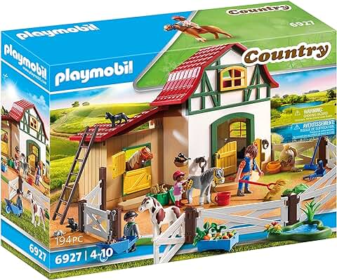 PLAYMOBIL 6927 Country Granja de Ponis con Muchos Animales y Pajar, A Partir de 4 Años, Multicolor PLAYMOBIL 6927 Country Granja de Ponis con Muchos Animales y Pajar, A Partir de 4 Años, Multicolor
