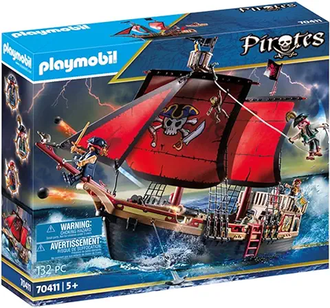 PLAYMOBIL 70411 Pirates Barco Pirata Calavera, A Partir de 5 Años, Multicolor  