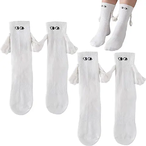 PRAOAHEI Calcetines Magnéticos con Manos en mano Calcetines con Brazos Magnéticos para Parejas Calcetines Divertidos Regalos Tontos para Amigos y Familiares, 2 Pares PRAOAHEI Calcetines Magnéticos con Manos en mano Calcetines con Brazos Magnéticos para Parejas Calcetines Divertidos Regalos Tontos para Amigos y Familiares, 2 Pares