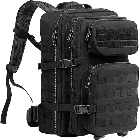 Procase Mochila 40 L Táctica Militar, Paquete de Asalto MOLLE de Gran Capacidad para Utilidad Militar, Bolsa de Emergencia de 3 Días para Caza Senderismo Acampada y Actividad al Aire Libre  