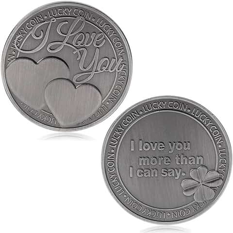 QUEAMBLER Moneda Conmemorativa de Amor Palabras de Amor 'I Love You More Than I Can Say' Pareja Romántica Colección Arte Regalos Recuerdo QUEAMBLER Moneda Conmemorativa de Amor Palabras de Amor 'I Love You More Than I Can Say' Pareja Romántica Colección Arte Regalos Recuerdo