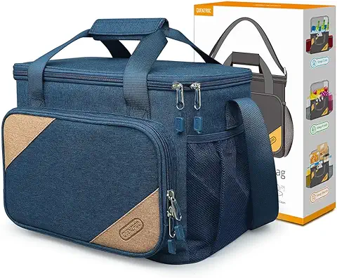 QUENZROC Bolsa Térmica para Oficina Picnic Acampada Playa - Bolsa Almacenamiento Fría - Portátil y Fácil de Limpiar - Edición caja de Regalo - 10L Azul QUENZROC Bolsa Térmica para Oficina Picnic Acampada Playa - Bolsa Almacenamiento Fría - Portátil y Fácil de Limpiar - Edición caja de Regalo - 10L Azul