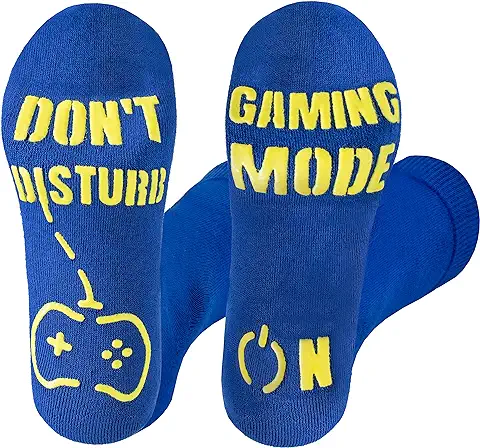 Rainbow Socks - Unisex Mujer Hombre - Calcetines Abs Antideslizantes con el Texto Divertido - Para Mujer y Hombre, Gamers - Si Puedes Leerlo - 1/2 Pares - Negro Amarillo azul - 36-38/39-41/42-43/44-46 Rainbow Socks - Unisex Mujer Hombre - Calcetines Abs Antideslizantes con el Texto Divertido - Para Mujer y Hombre, Gamers - Si Puedes Leerlo - 1/2 Pares - Negro Amarillo azul - 36-38/39-41/42-43/44-46