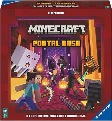 Ravensburger - Minecraft Portal Dash, Versión Española, Juegos de Mesa De Estrategia, 1-4 Jugadores, 10+ Años  