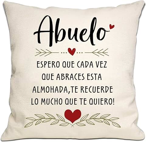 Regalo para el Abuelo Espero Que Cada Vez Que Abraces Este Cojín te Recuerde lo Mucho Que te Quiero Funda de Cojín Regalo de Cumpleaños para el Abuelo día del Padre (Abuelo) Regalo para el Abuelo Espero Que Cada Vez Que Abraces Este Cojín te Recuerde lo Mucho Que te Quiero Funda de Cojín Regalo de Cumpleaños para el Abuelo día del Padre (Abuelo)
