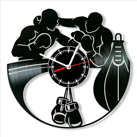 Reloj de Pared de Boxeo – Reloj de Vinilo de Pared Deportivo – El Mejor Regalo para los Amantes del Boxeo – Decoración Original del Hogar de la Pared Reloj de Pared de Boxeo – Reloj de Vinilo de Pared Deportivo – El Mejor Regalo para los Amantes del Boxeo – Decoración Original del Hogar de la Pared