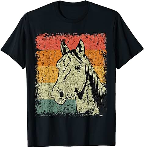 Retro A Caballo Cabalgando Regalo Vintage Caballo Camiseta  