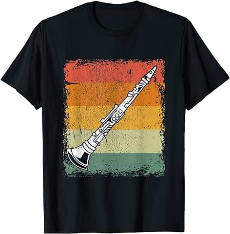 Retro Clarinetista Regalo Música Vintage Clarinete Camiseta  