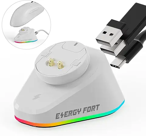 RGB Mouse Estación de Carga Compatible with Logitech G Pro X SUPERLIGHT/G502 LIGHTSPEED/G703/G903 Lightspeed y Razer etc Ratones Bases de Carga Powerplay Sistema de Carga(Blanco) RGB Mouse Estación de Carga Compatible with Logitech G Pro X SUPERLIGHT/G502 LIGHTSPEED/G703/G903 Lightspeed y Razer etc Ratones Bases de Carga Powerplay Sistema de Carga(Blanco)