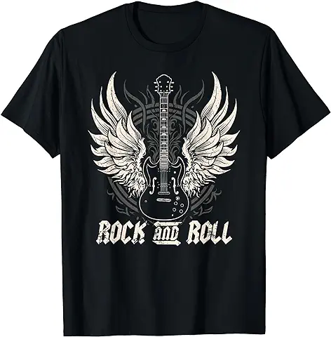 Rock and Roll Guitarra Vintage Rock Music Camiseta  