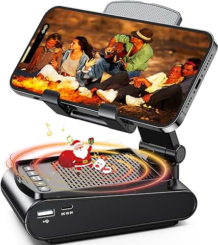 Rolgno Altavoz Bluetooth Inalambrico con Soporte Movil, Antideslizante & Sonido Envolvente HD, Altavoz Bluetooth Portatil & Porta Movil Ajustable para IPhone/Samsung/iPad, Regalo para Hombre Mujer Rolgno Altavoz Bluetooth Inalambrico con Soporte Movil, Antideslizante & Sonido Envolvente HD, Altavoz Bluetooth Portatil & Porta Movil Ajustable para IPhone/Samsung/iPad, Regalo para Hombre Mujer