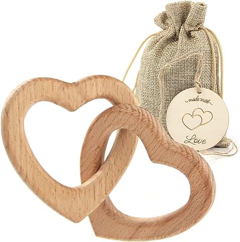 RUBY - Madera de Olivo Corazones Conectados, Regalo de Boda para Recién Casados, Decoración de Mesa, Regalo para Novios (7.5cm) RUBY - Madera de Olivo Corazones Conectados, Regalo de Boda para Recién Casados, Decoración de Mesa, Regalo para Novios (7.5cm)