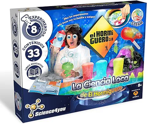 Science4you Ciencia Loca de El Hormiguero para Niños 8+ Años – Kit Cientifico + 8 Experimentos para Niños: Laboratorio de Ciencia Explosiva, Erupcion Volcán, Juego, Regalo para Niños y Niñas 8+ Años Science4you Ciencia Loca de El Hormiguero para Niños 8+ Años – Kit Cientifico + 8 Experimentos para Niños: Laboratorio de Ciencia Explosiva, Erupcion Volcán, Juego, Regalo para Niños y Niñas 8+ Años