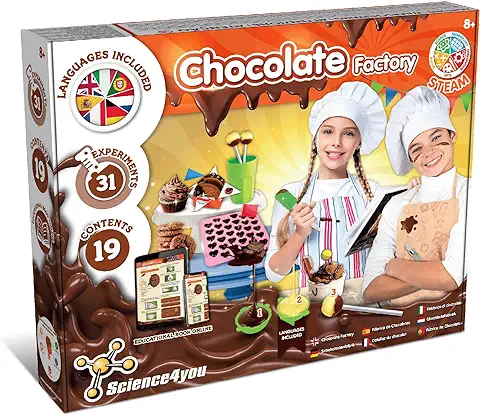 Science4you Fábrica de Chocolates - Juegos y Juguetes para Niños 8 Años con 31 Experimentos, Haz Galletas y Bombones, Incluye los Moldes, Juego Cocina Infantil y Regalos para Niños 8 9 10 Años Science4you Fábrica de Chocolates - Juegos y Juguetes para Niños 8 Años con 31 Experimentos, Haz Galletas y Bombones, Incluye los Moldes, Juego Cocina Infantil y Regalos para Niños 8 9 10 Años