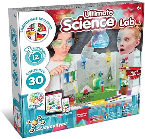 Science4you Laboratorio de Ciencias - Kit de Ciencias con Experimentos para Niños, Cree y Personalice su Laboratorio de Química para Niños, Juegos, Juguetes, Regalos para Niños y Niñas 6+ Años Science4you Laboratorio de Ciencias - Kit de Ciencias con Experimentos para Niños, Cree y Personalice su Laboratorio de Química para Niños, Juegos, Juguetes, Regalos para Niños y Niñas 6+ Años