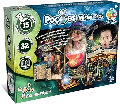 Science4you Pociones Misteriosas para Niños 8 Años - Laboratorio de Quimica con Experimentos, Haz Pociones Mágicas con un Caldero Magico - Juegos y Regalos Educativos de Ciencias Niños 8 9 10 Science4you Pociones Misteriosas para Niños 8 Años - Laboratorio de Quimica con Experimentos, Haz Pociones Mágicas con un Caldero Magico - Juegos y Regalos Educativos de Ciencias Niños 8 9 10
