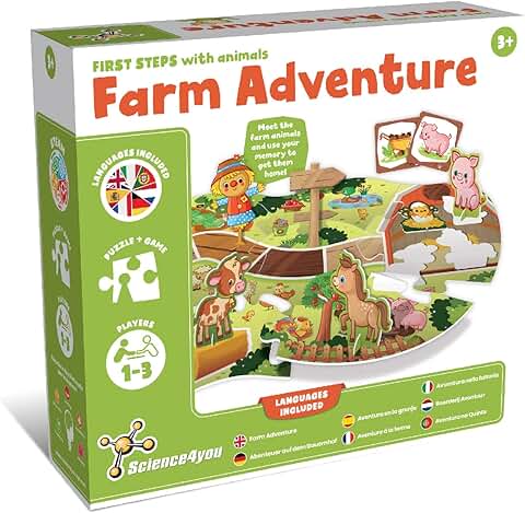 Science4you Primeros Pasos Aventura en la Granja - Puzzles Infantiles para Niños 3 Años, Puzzle Educativo Animales, Juguetes, Juegos e Puzzles para Niños, Regalos para Niños y Niñas 3 4 5 Años Science4you Primeros Pasos Aventura en la Granja - Puzzles Infantiles para Niños 3 Años, Puzzle Educativo Animales, Juguetes, Juegos e Puzzles para Niños, Regalos para Niños y Niñas 3 4 5 Años