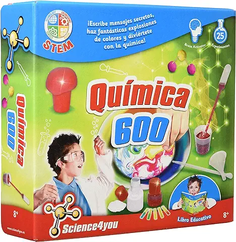Science4you Quimica 600 - Juguete con Kit Cientifico y Educativo, Juego de Quimica y de Ciencias con Muchos Experimentos para Niños, Regalo para Niño y Niña 8 9 10+ Años Science4you Quimica 600 - Juguete con Kit Cientifico y Educativo, Juego de Quimica y de Ciencias con Muchos Experimentos para Niños, Regalo para Niño y Niña 8 9 10+ Años
